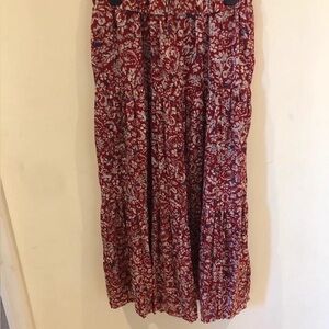 Floral Red Skirt